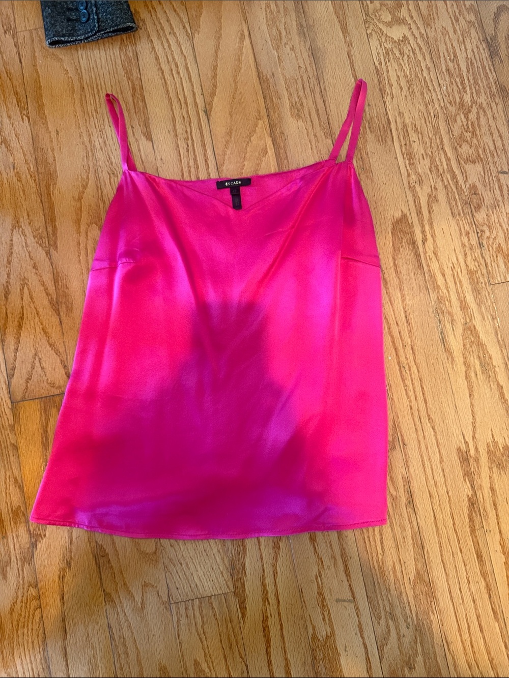 Escada Hot Pink Silk Camisole with Spaghetti Straps